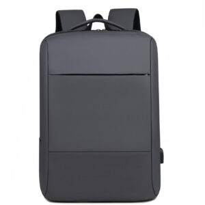 Unisex Large Waterproof Oxford Polyester Laptop Backpack USB Charging Customizable Strap Zipper Rucksack Men Business Use